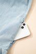 Charming Bow Tie Neck Sleeveless Ruffled Hem Chambray Mini Dress